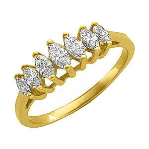 14K Yellow 5-8 CTW Diamond Anniversary Band