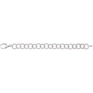 Sterling Silver 12mm Ring Link 8" Chain