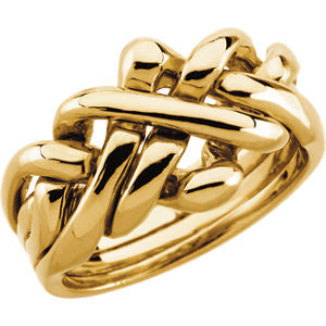 14K Yellow Gents Puzzle Ring