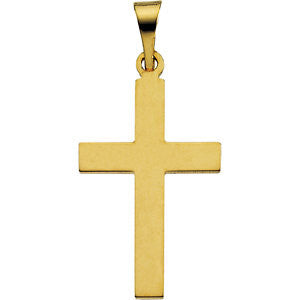 14K Yellow 18x12mm Cross Pendant