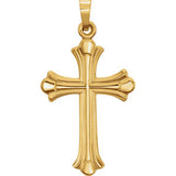 14K Yellow 33.8x17.7mm Cross Pendant