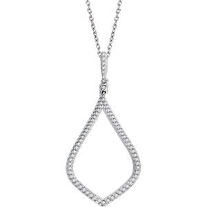 14K White 1-4 CTW Diamond 18" Necklace