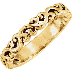 14K Yellow Stackable Ring