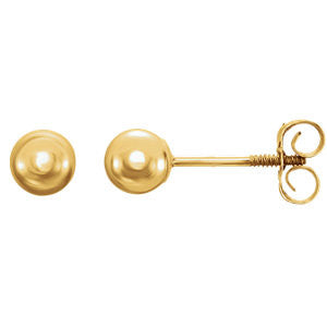 14K Yellow 4mm Youth Ball Stud Earrings