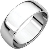 Sterling Silver 5mm Half Round Light Band