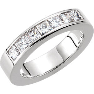 14K White 1 1-6 CTW Diamond Anniversary Band