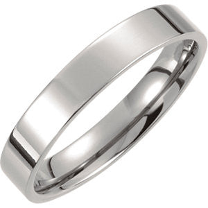 Titanium 4mm Flat Polished Band Size 6