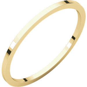 14K Yellow 1mm Flat Band