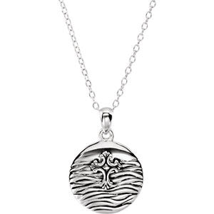 Sterling Silver Water Baptism 14" Necklace