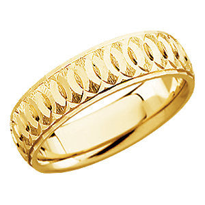 14K Yellow 6mm Comfort-Fit Band Size 12