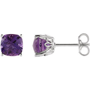 Sterling Silver Amethyst Earrings