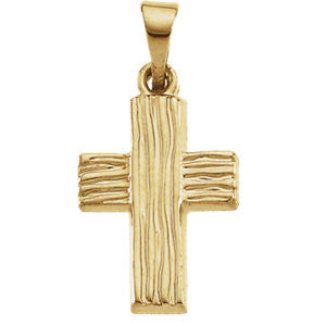 14K Yellow 13x10mm The Rugged Cross® Pendant