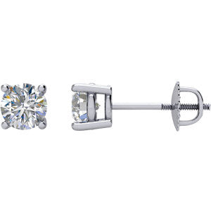 14K White 1-2 CTW Diamond Earrings