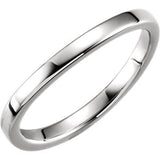 Platinum 1.65mm Ladies Stackable Band Size 5