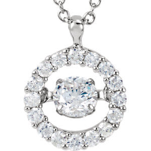 14K White 1/2 CTW Diamond 18" Mystara® Necklace