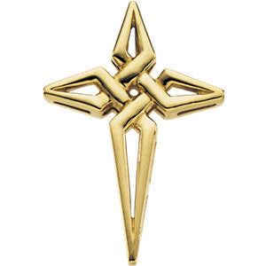 14K Yellow 29x21mm Cross Pendant