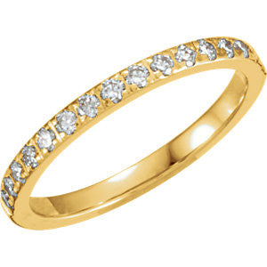 14K Yellow 1-3 CTW Diamond Anniversary Band