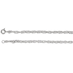 Sterling Silver Solid Rope 18" Chain