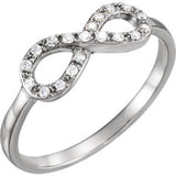 14K Yellow 1/8 CTW Diamond Infinity-Inspired Ring