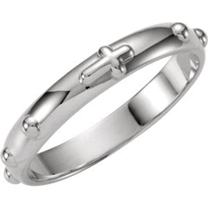 Sterling Silver Rosary Ring Size 4