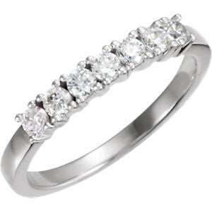 14K White 1-4 CTW Diamond Anniversary Band