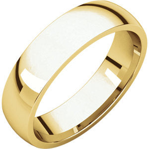 18K Yellow 5mm Light Comfort Fit Band