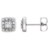 14K White 1/2 CTW Diamond Earrings