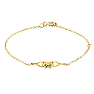 14K Yellow August Birthstone Bracelet