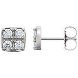 14K White 1/2 CTW Diamond Earrings