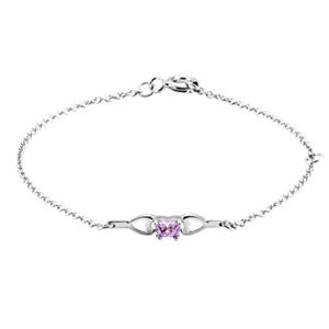 Sterling Silver February Birthstone Bracelet