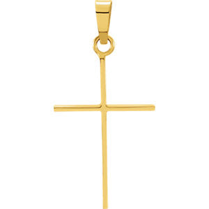 14K Yellow 21x14mm Cross Pendant