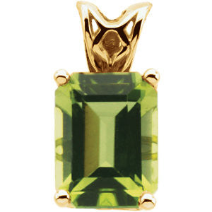 Peridot Scroll Setting® Pendant