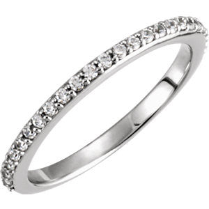 14K White 1-4 CTW Diamond Band