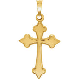 14K Yellow 27.7x14.7mm Cross Pendant