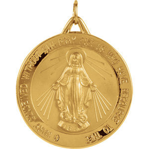 14K Yellow 29mm Miraculous Medal