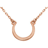 14K Yellow Crescent 18" Necklace