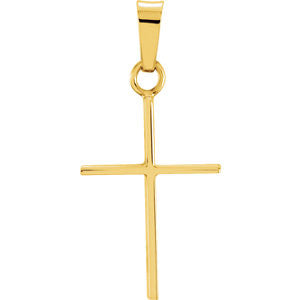 14K Yellow 17x12mm Cross Pendant