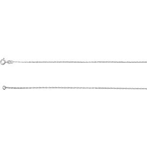 Sterling Silver .85mm Rope 16" Chain with Spring Ring