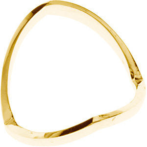 14K Yellow V Shaped African Band