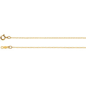 14K Yellow .75mm Rope 16" Chain