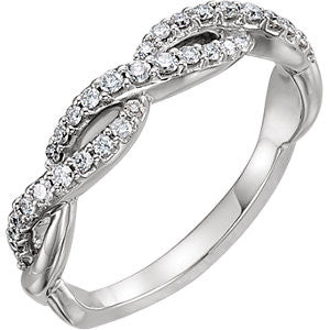 14K White 1-4 CTW Diamond Anniversary Band