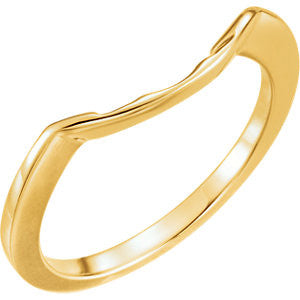 14K Yellow Band for 8.2mm Engagement Ring