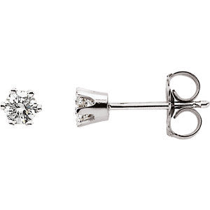 1-4 CTW Diamond Friction Post Stud Earrings