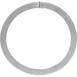 Sterling Silver Hollow Fox Mesh 17" Chain