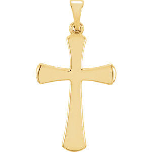 14K Yellow 21x14mm Cross Pendant