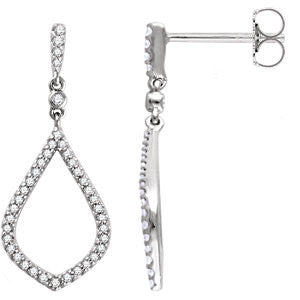 14K White 1-4 CTW Diamond Earrings