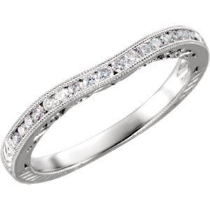 14K White 1/6 CTW Diamond Band Size 6