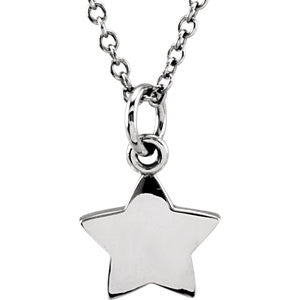 14K Yellow Tiny Posh Star 16-18" Necklace