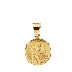 18K Yellow 13mm St. Joseph Medal