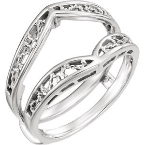 14K White Ring Guard